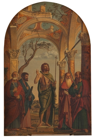 San Juan Bautista y santos