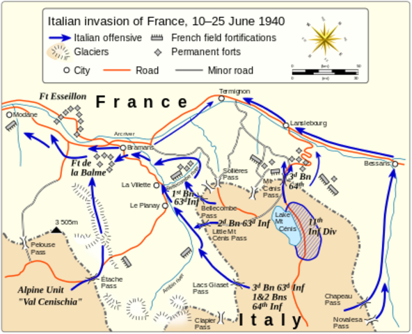 Germany and Italy's invasion of France