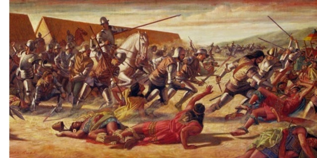 Hernando Cortes defeated the Aztecs