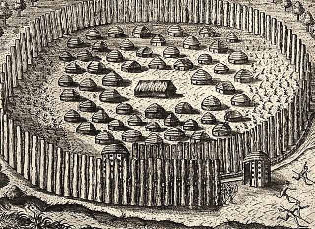 English colonists settled on Roanoke Island, Virginia