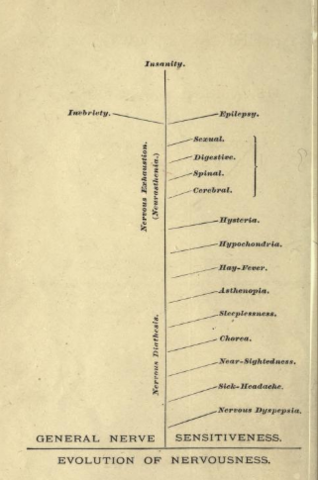 George M. Beard publishes "American Nervousness: Its Causes and Consequences, a Supplement to Nervous Exhaustion".