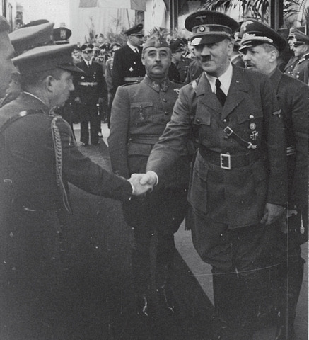 Encuentro de Hendaya entre Franco y Hitler.