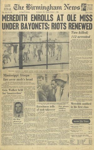 James Meredith enrolls in Ole Miss