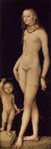 Lucas Cranach. Venus ja Cupido (Saksa)