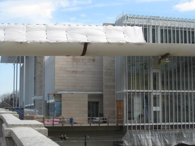 Construction on Nichols Bridgeway begins.