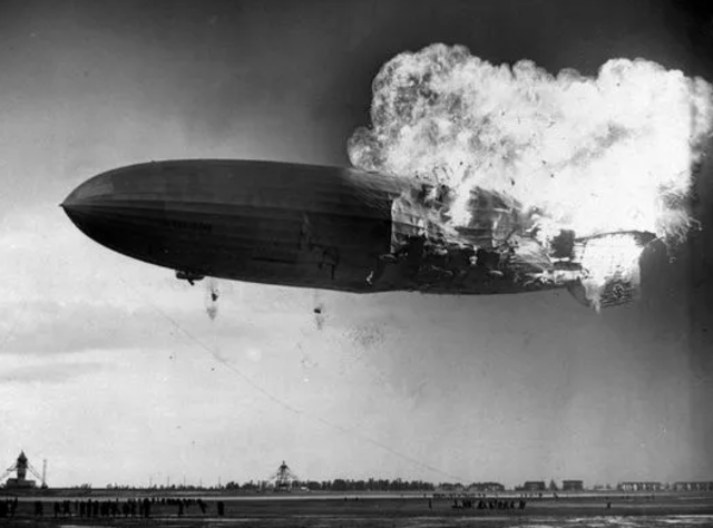 Hindenburg catches on fire