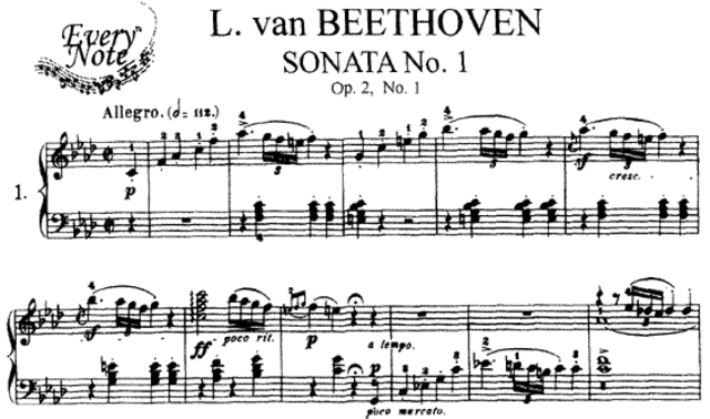 Η έκδοση των τριών πρώτων σονάτων του για πιάνο