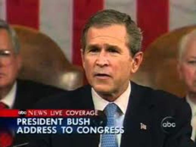 Bush-National address-declare war on Iraq