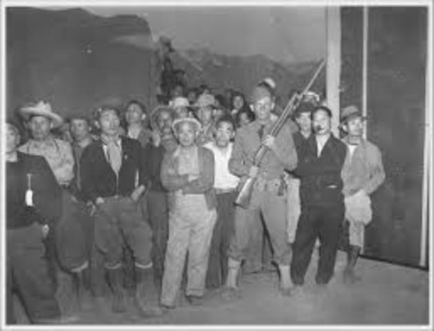 The internment of Japanese Americans during WWII