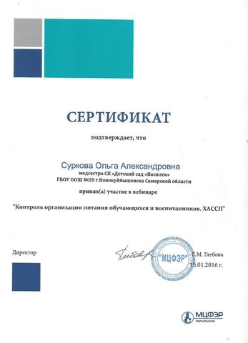 Сертификат Сурковой О.А.