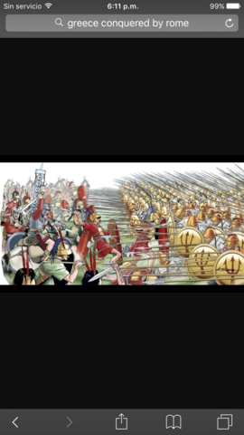 Rome gets control of greece