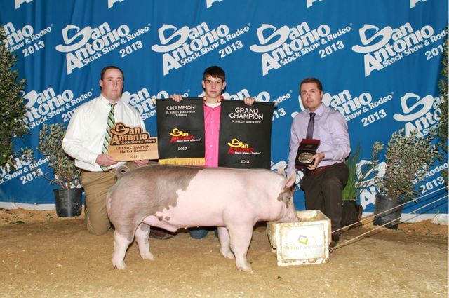 I won Grand Champion pig at the Grimes County Fair