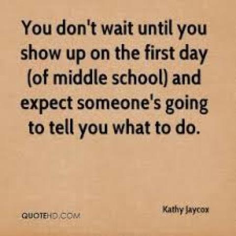 First day of Jr. High (6th grade)