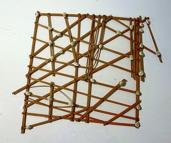 Navigation chart. Marshall Islands, Micronesia. 19th to early 20th century C.E. Wood and fiber.