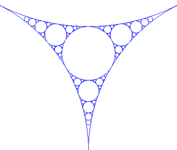 Première image fractale: baderne d'Apollonius