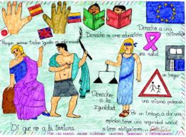 Consagracion de los DDHH en el pueblo Neogranadino.