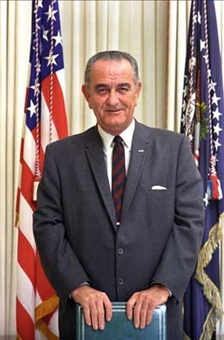Lyndon B. Johnson becomes president