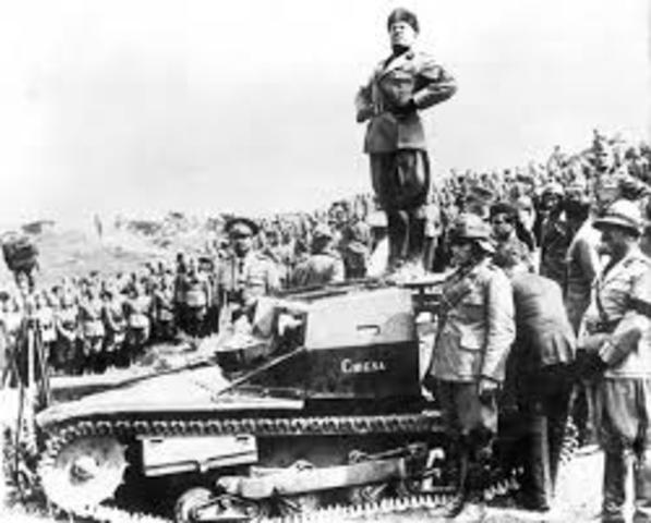 Mussolini conquered and annexed Abyssinia (Ethiopia )