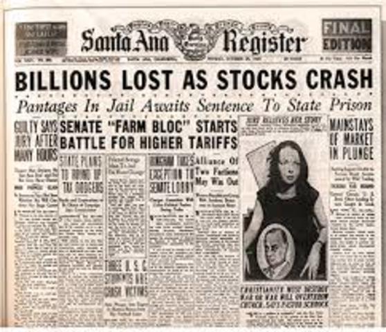 Wall Street Crash sparks the Great Depression