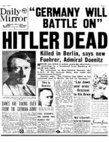 Hitler dies in Berlin