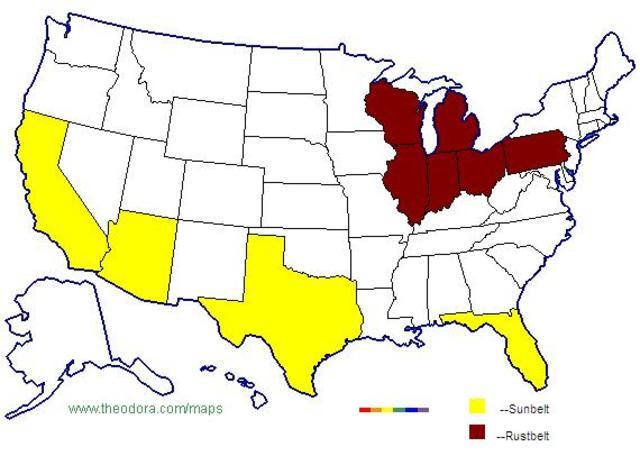 Rust Belt VS Sun Belt