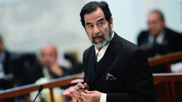 Saddam Hussein found guilty