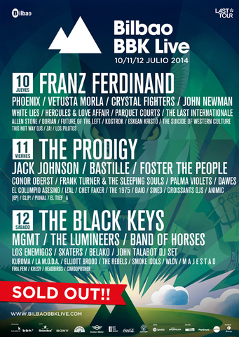 Bilbao BBK Live 2014, dena salduta