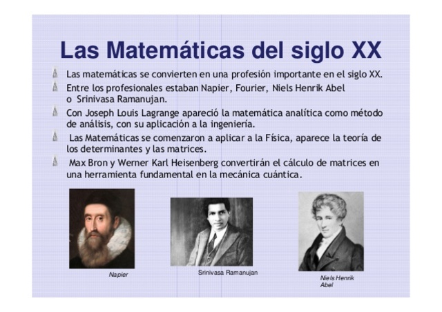 MATEMÁTICA EN EL SIGLO XX