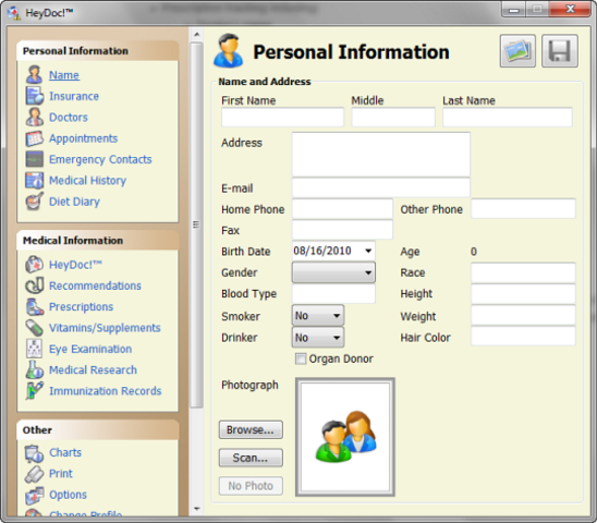 Developed medical software