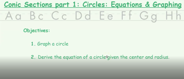 Introduction to Conics & Circles