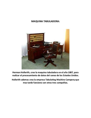 MAQUINA TABULADORA: