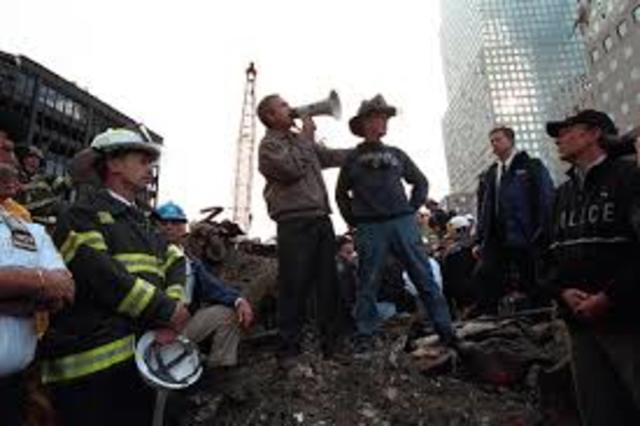 bush bullhorn speech at ground zero