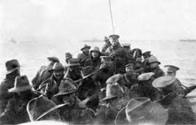 1st phase of the Dardanelles assult