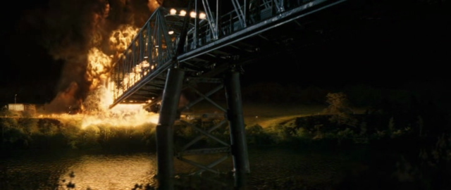 They separated into groups and decided to blow up the bridge. Ellie drove a track filled with petrol straight to the bridge. Boys used crowds of cows to drive away the patrols and succeeded in blowing up the bridge.