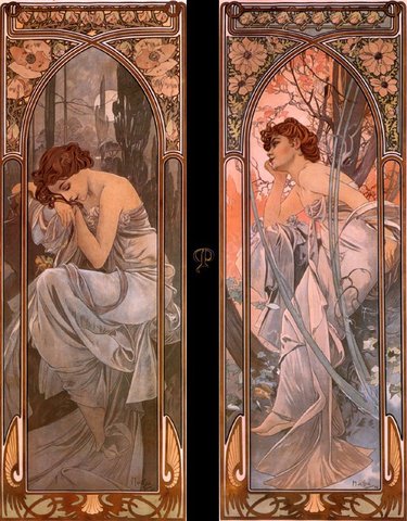 Evening Reverie, Alphonse Mucha