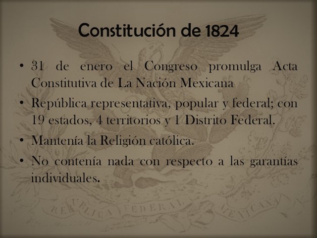 La Constitución de 1824.