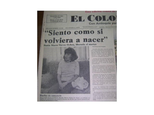 Se da la liberación de Martha Nieves