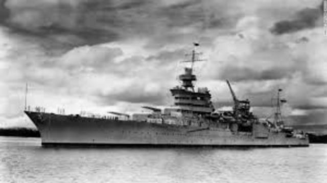 The USS Indianapolis is sunk by Japanese Submarine killing 883 seamen
