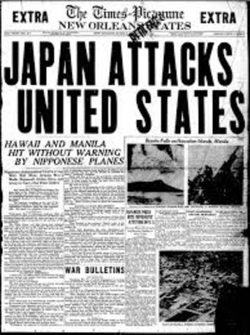 Japan bombed Pearl harbor