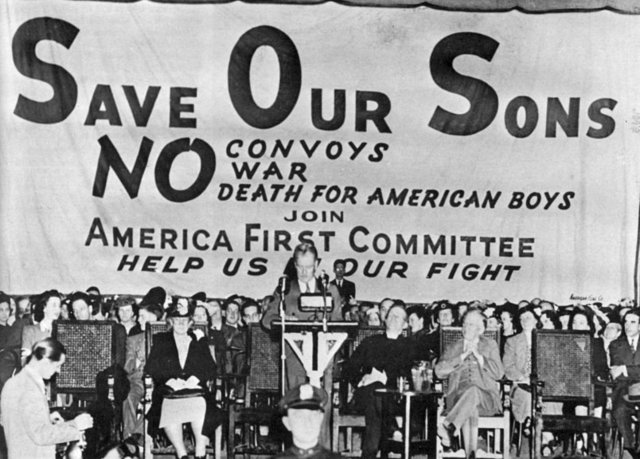 The America First Committee (AFC), established by Yale Law School student R. Douglas Stuart, Jr., was the foremost U.S. isolationist pressure group against the American entry into WWII. It remains one of the largest antiwar groups in American history.
