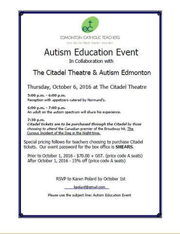 Citadel Theatre: Autism Education Event