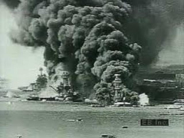 Japan bombs Pearl Harbor