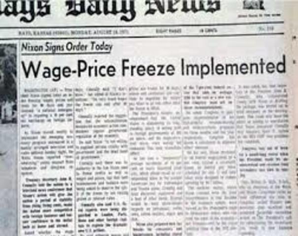Nixon freezes prices and wages for 90 days
