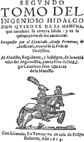 Segundo tomo del ingenioso hidalgo don Quijote de la Mancha