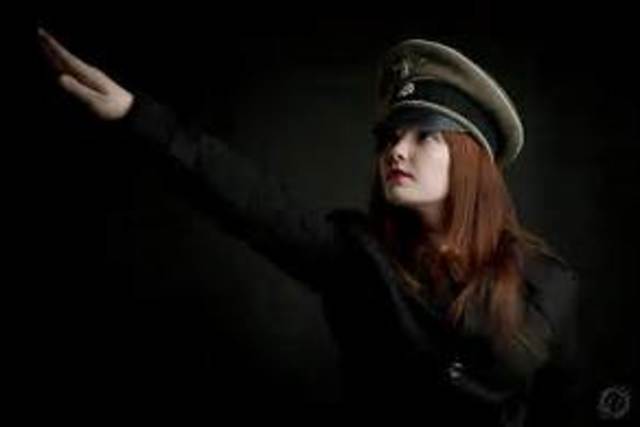 Saluting Hitler with Favorite Teacher