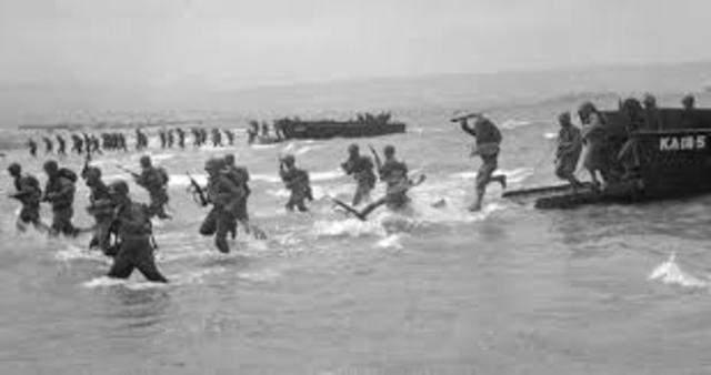 American and other Allied troops landed in Normandy, France, on D-Day to begin the liberation of Western Europe