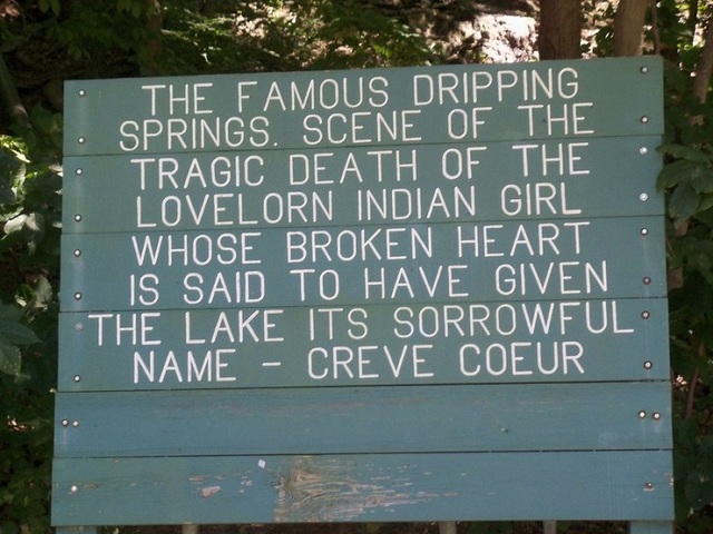 Creve Coeur Park was first established park donated to St. Louis County.