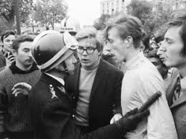 the end of the Paris student uprising