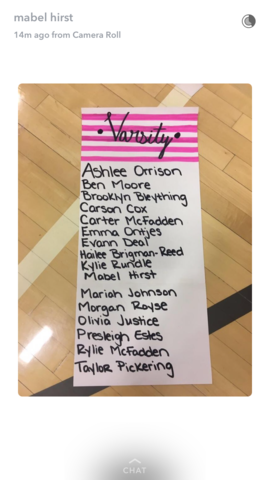 I made the Varsity cheer team!