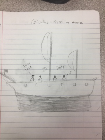 Columbus sails to America